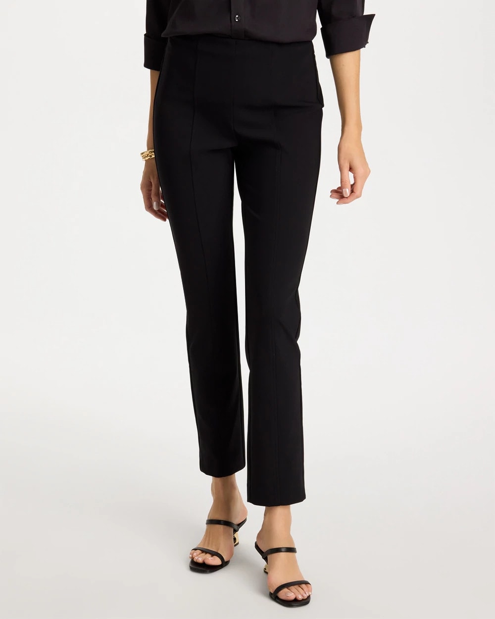 Black Juliet Bi-Stretch Slim Ankle Pants
