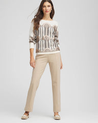 Taupe Heather Juliet Straight Ankle Pants