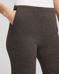 Black Juliet Jacquard Full-Length Ponte Pants