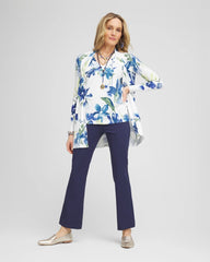 Passport Blue Lightweight Juliet Kick Flare Pants