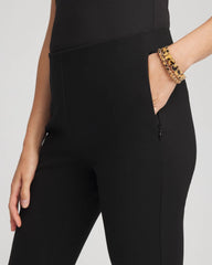 Black Juliet Slim Cropped Flared Pants