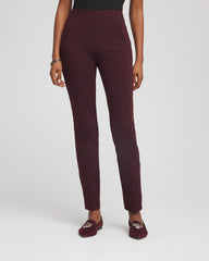 Black Circle Jacquard Juliet Slim Ankle Pants