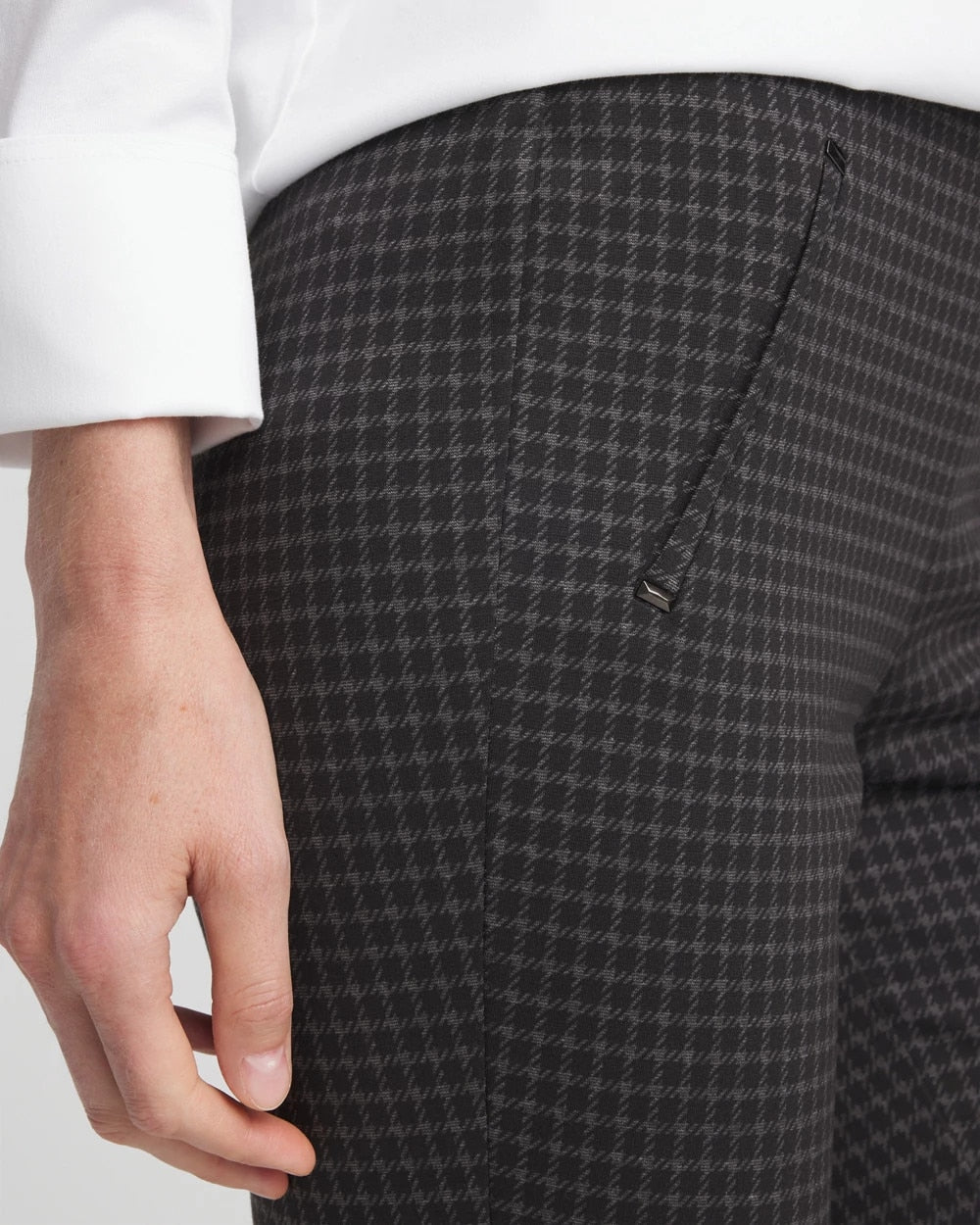 Black Juliet Tonal Check Pants