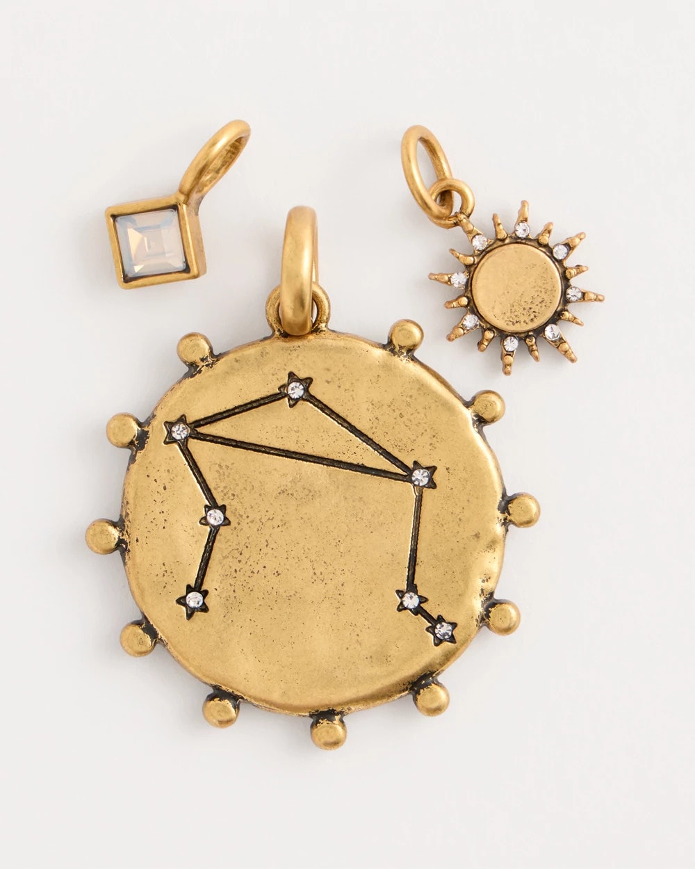 Mixed Metals Libra Zodiac Charm Pendant