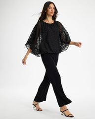 Travelers Black Travelers™ Bubble Hem Top