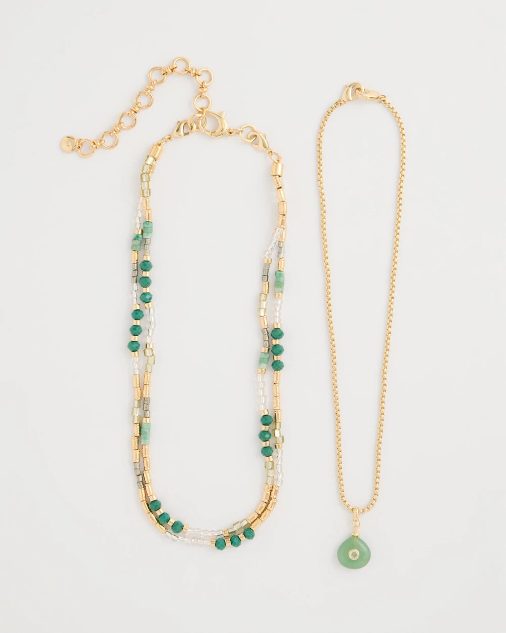 Green Aventurine Stone Pendant Necklace