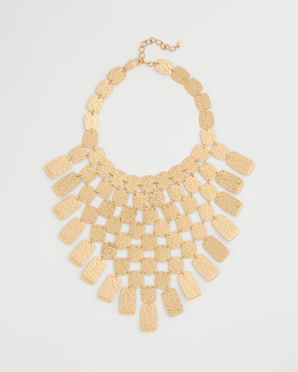 Gold Chico's Originals Hammered Bib Necklace