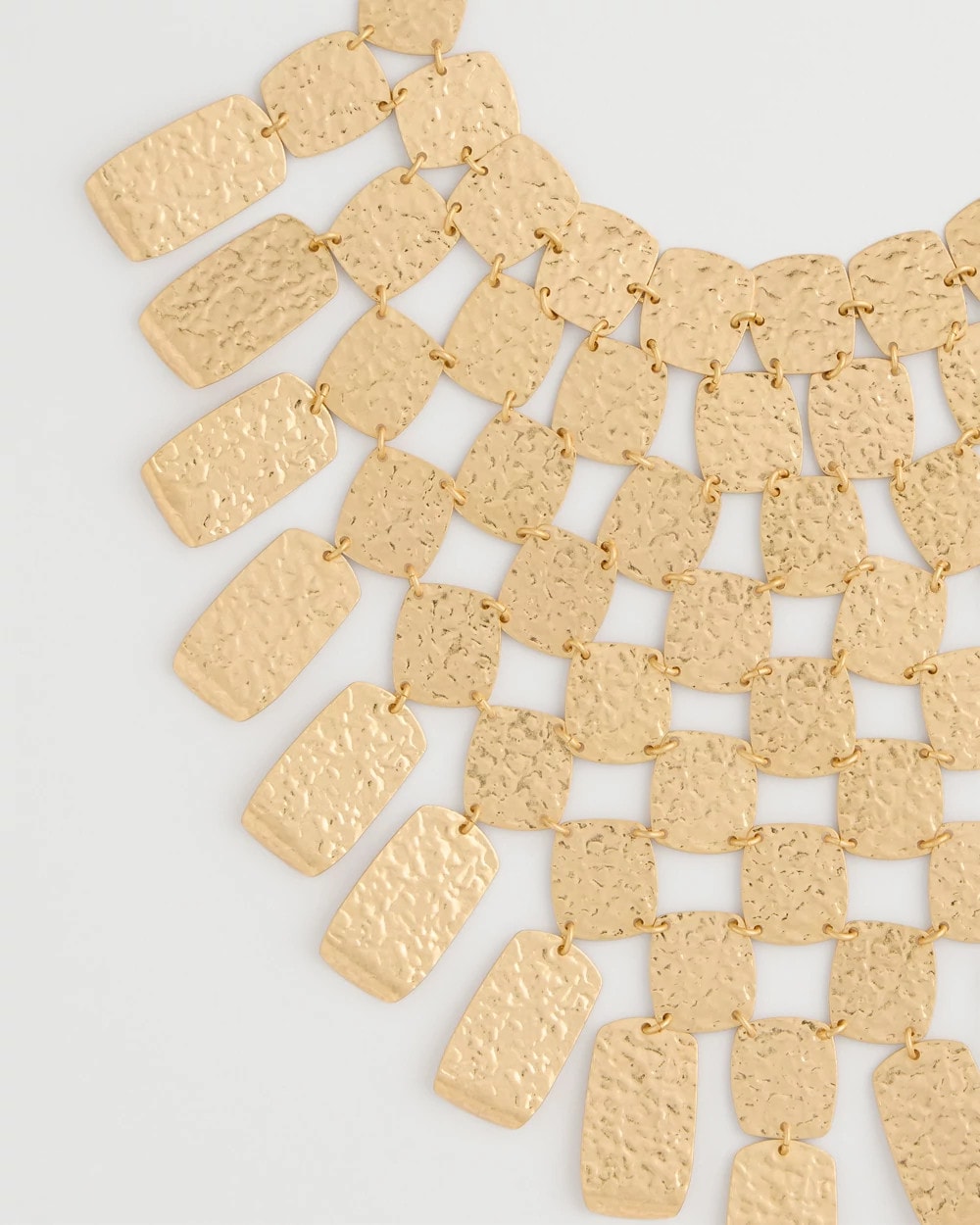 Gold Chico's Originals Hammered Bib Necklace
