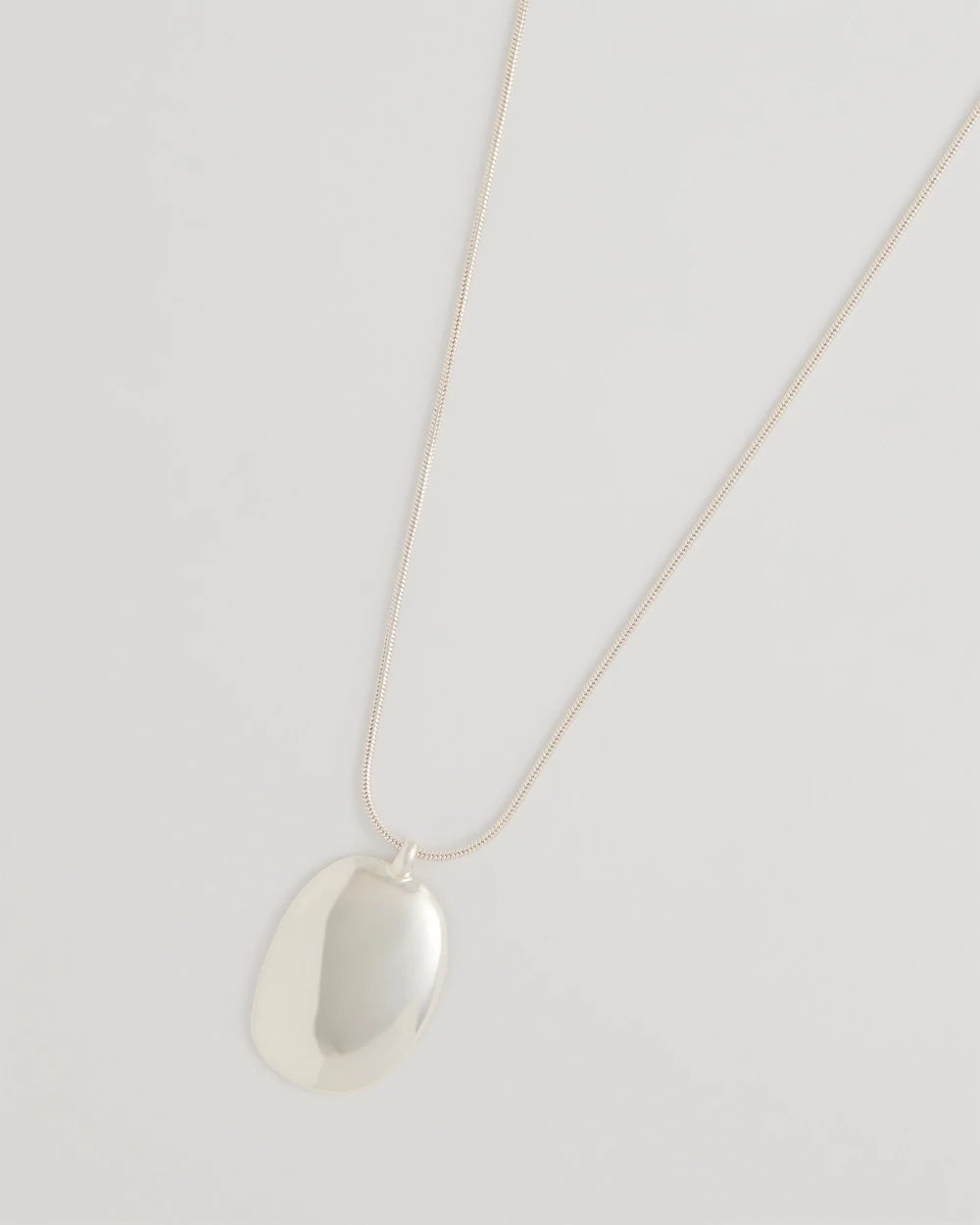 Silver Adjustable Silvertone Pendant Necklace
