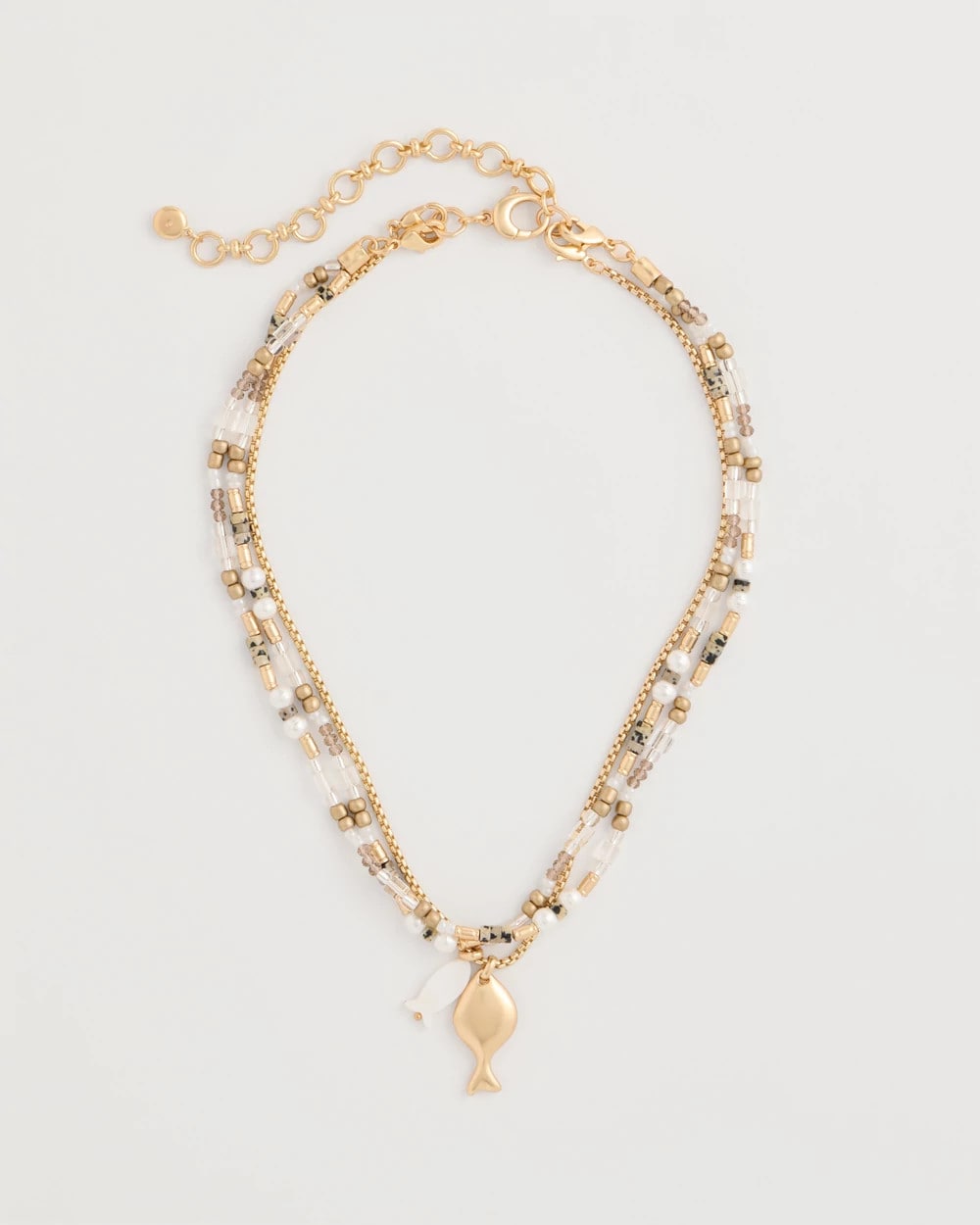 Neutral Neutral Jasper Shell Short Necklace