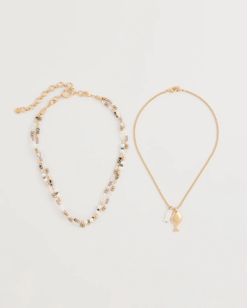 Neutral Neutral Jasper Shell Short Necklace