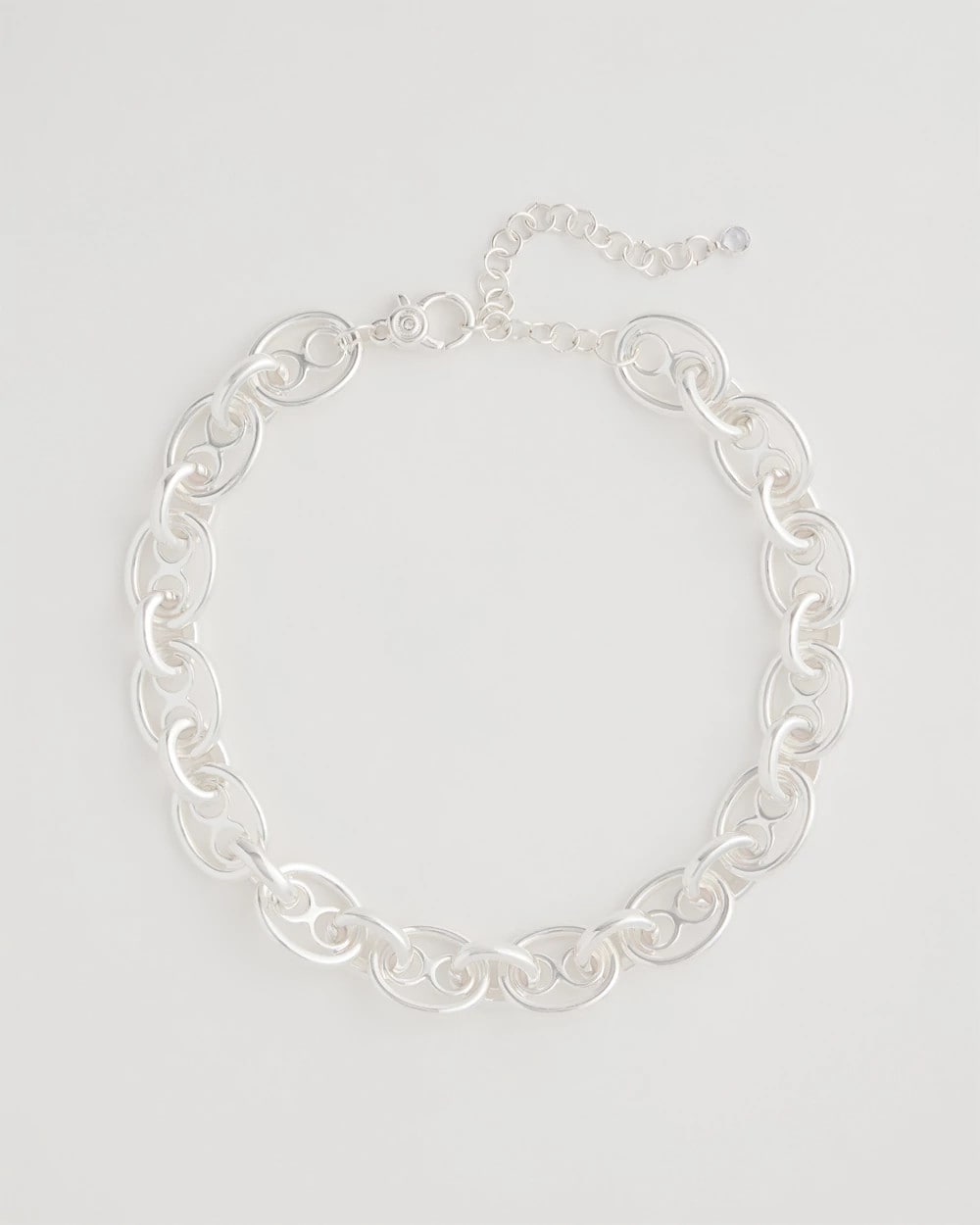 Silver Mariner Silvertone Link Necklace
