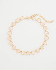 Gold Pearlescent Rounded Collar Necklace