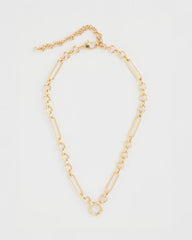 Gold Shiny Goldtone Novelty Charm Necklace