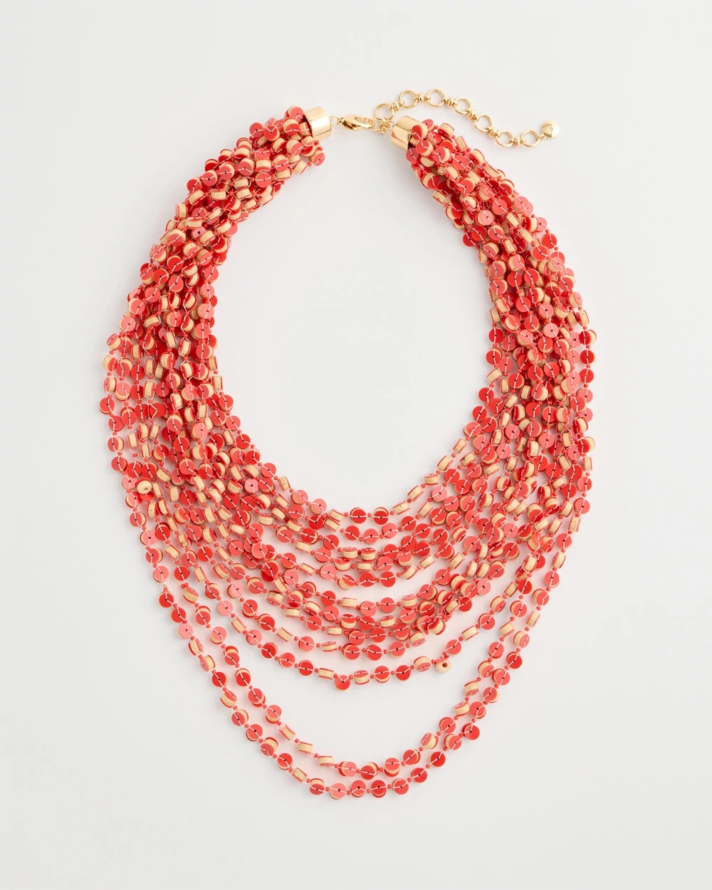 Coral Coral Multi-Strand Necklace