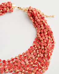 Coral Coral Multi-Strand Necklace