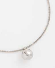 Silver Silver Bead Collar Necklace
