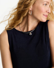 Silver Silver Bead Collar Necklace