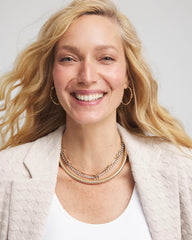 Mixed Metals Mixed Metal Link Triple-Strand Necklace