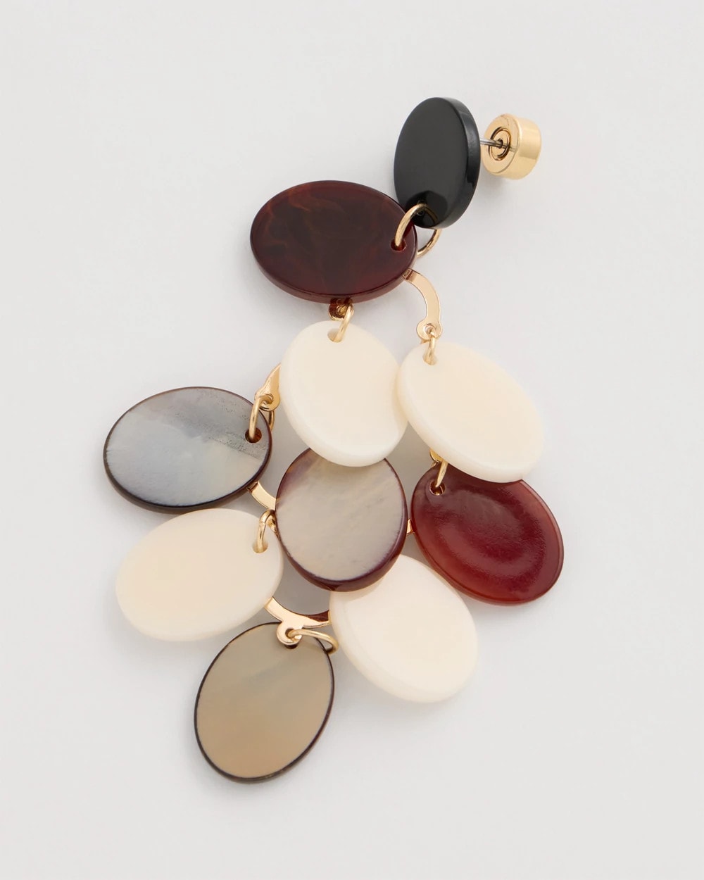 Neutral Neutral Resin Chandelier Earrings