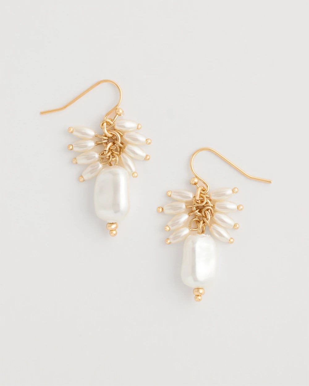 Pearl Pearl Cluster Drop Earrings