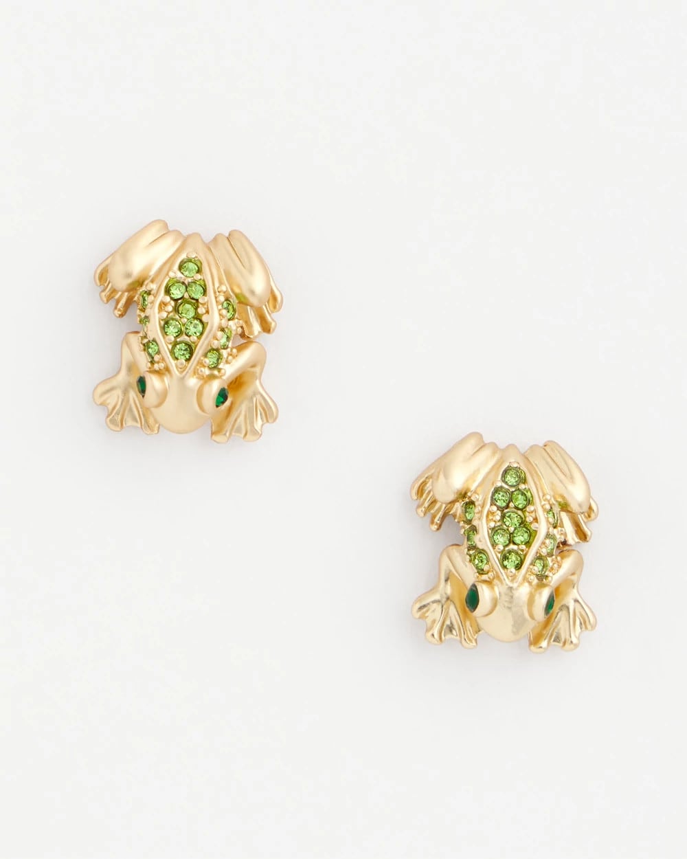 Gold Frog Stud Earrings