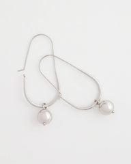 Silver Silver Bead Threader Earrings