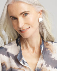 Silver No Droop™ Silver Tone Clip-On Earrings
