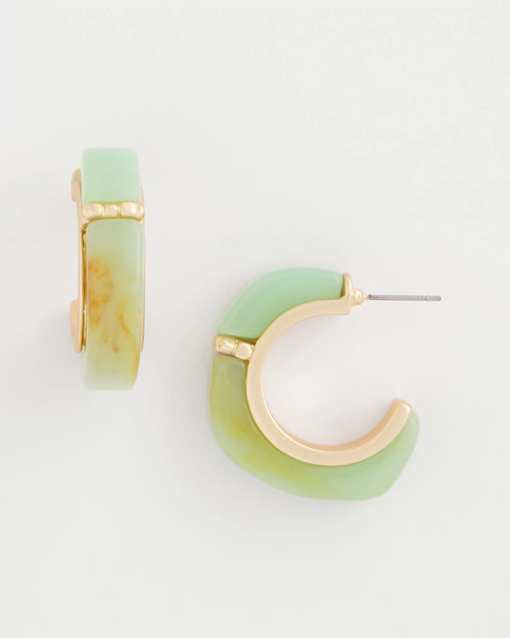 Aqua Aqua Tone Hoop Earrings