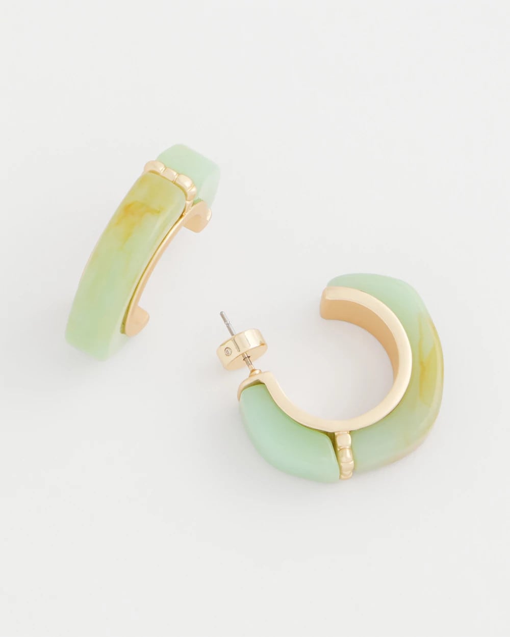 Aqua Aqua Tone Hoop Earrings