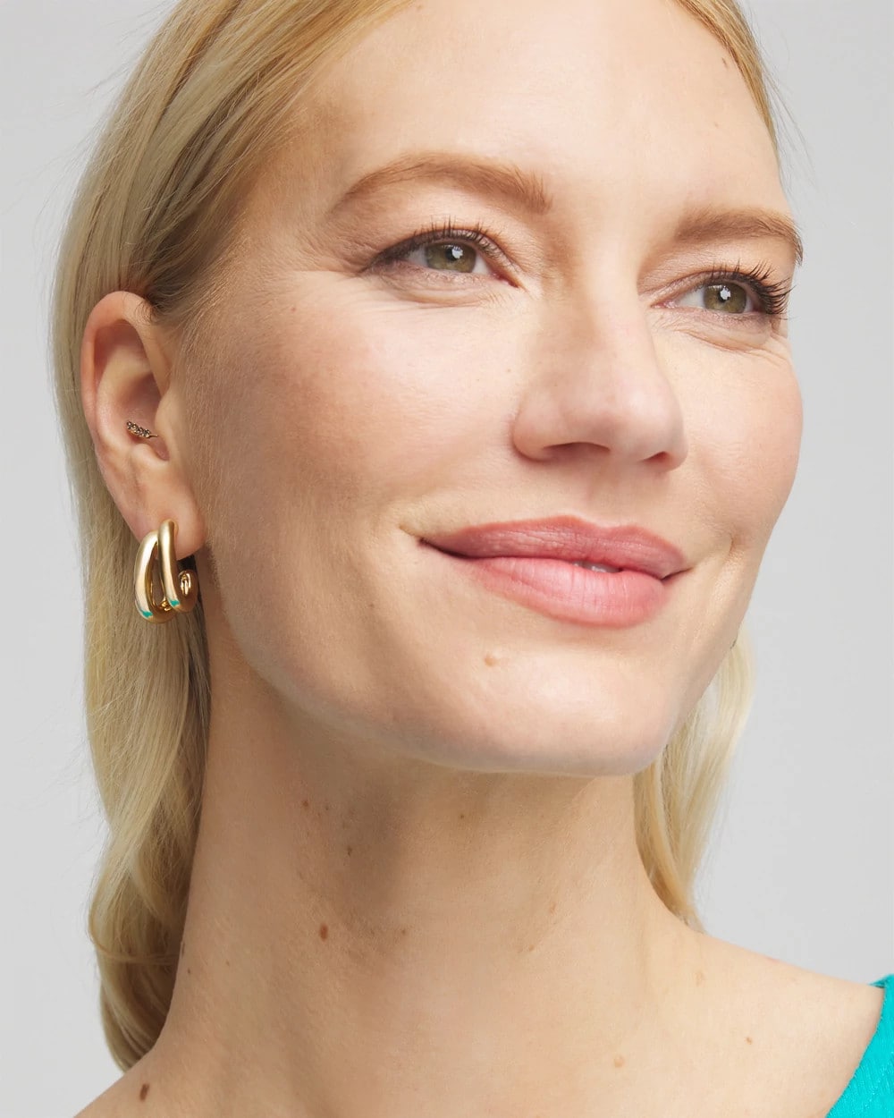 Gold Gold Double Mini Hoop Earrings