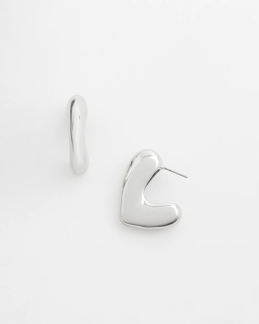 Silver No Droop® Silver Tone Mini Hoops