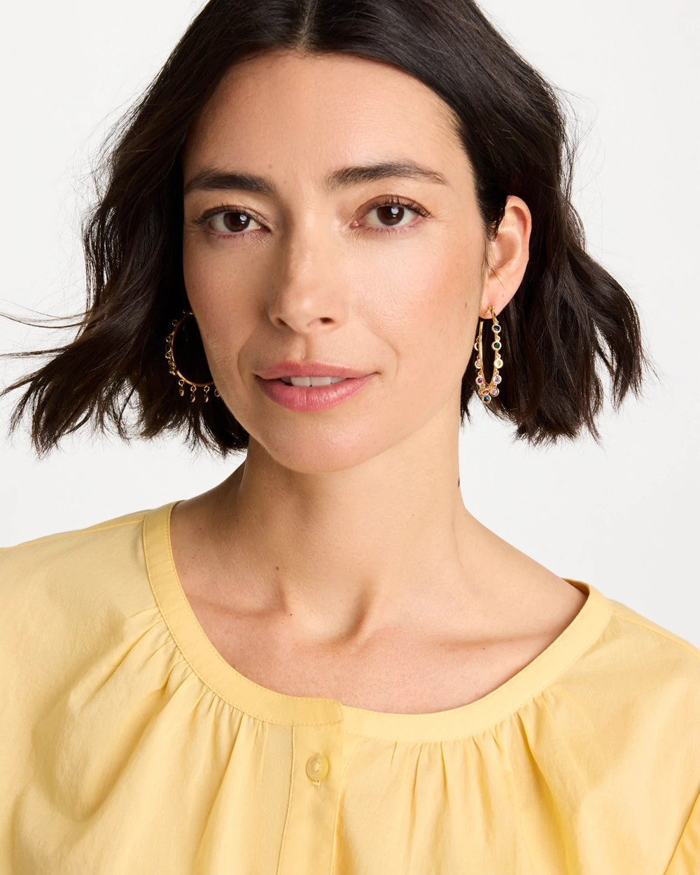 Multi Multi-Color Hoop Earrings