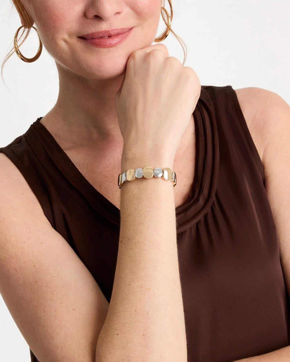 Mixed Metals Mixed Metals Glam Stretch Bracelet