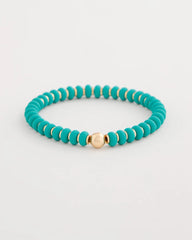 Teal Green Round Stretch Bracelet