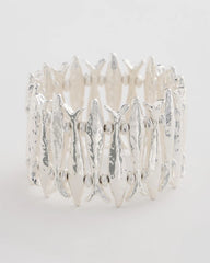 Silver Silvertone Fish Stretch Bracelet