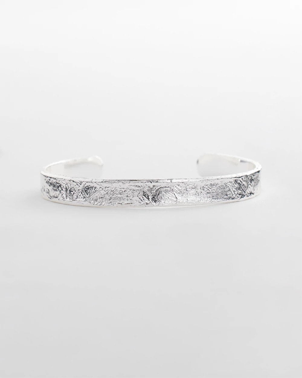 Silver Silvertone Flexible Cuff Bracelet