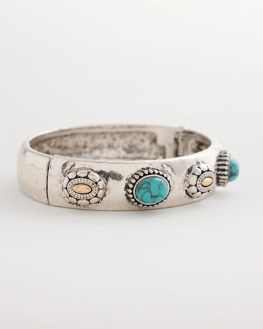 Turquoise Turquoise Mixed Metal Bangle