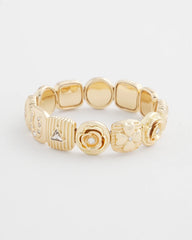 Gold Stretch Lucky Charm Bracelet