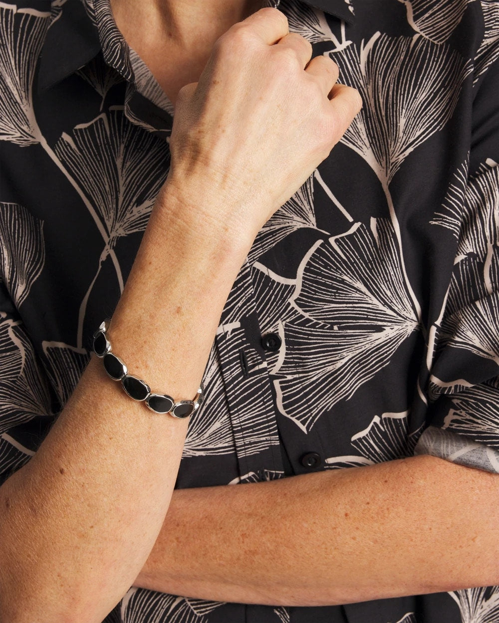 Black Black Large Stretch Bracelet