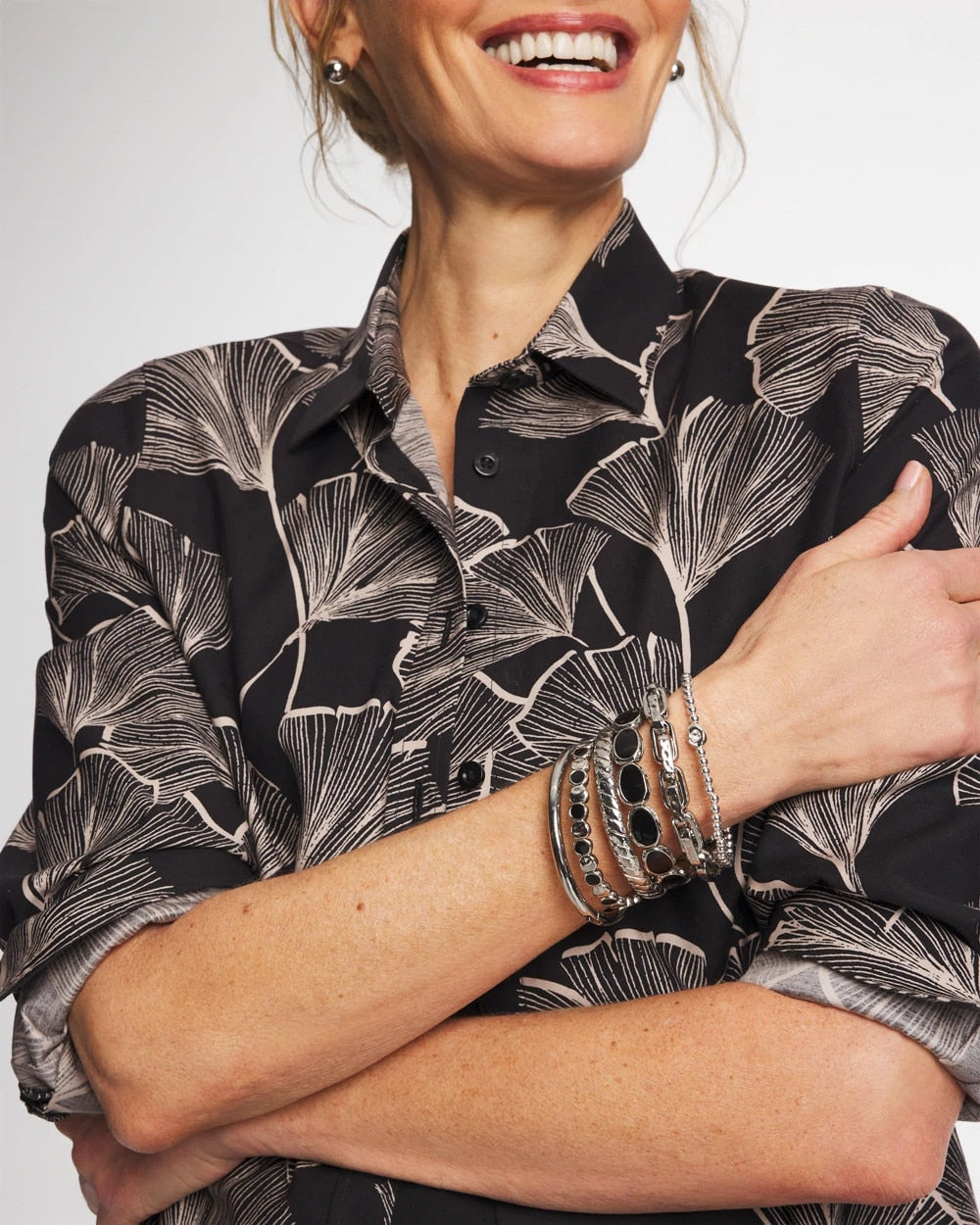Black Black Large Stretch Bracelet