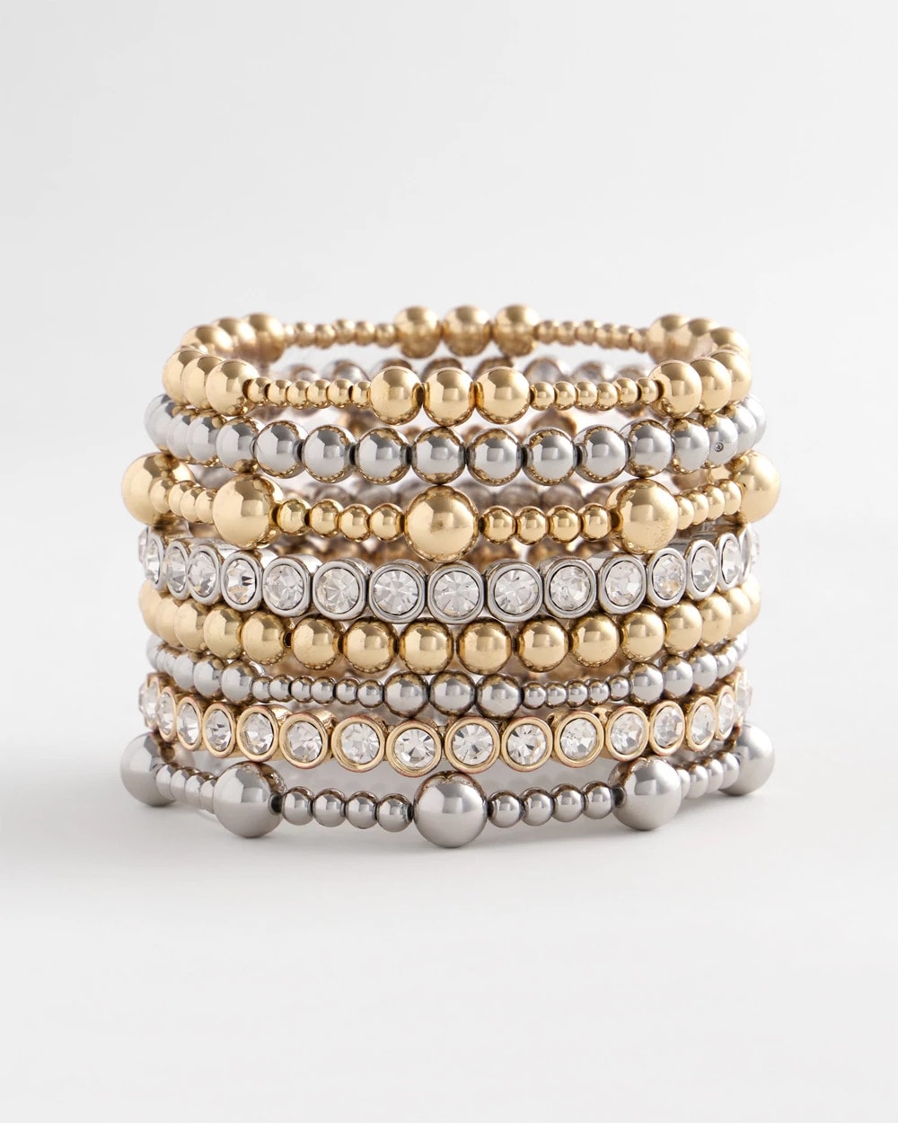 Gold Gold-tone Small Bead Stretch Bracelet