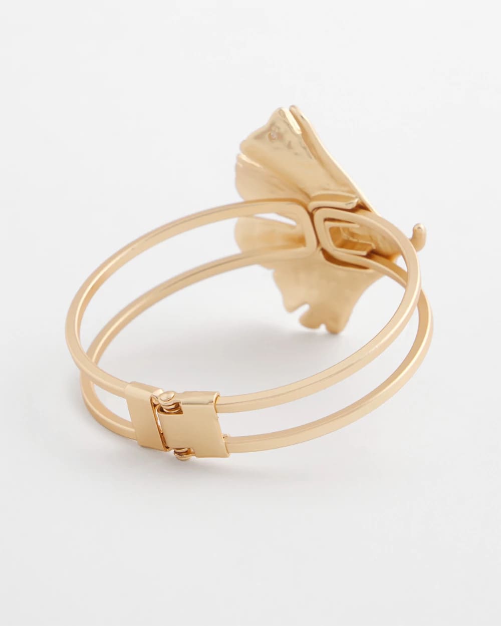 Gold Ginkgo Hinge Bracelet