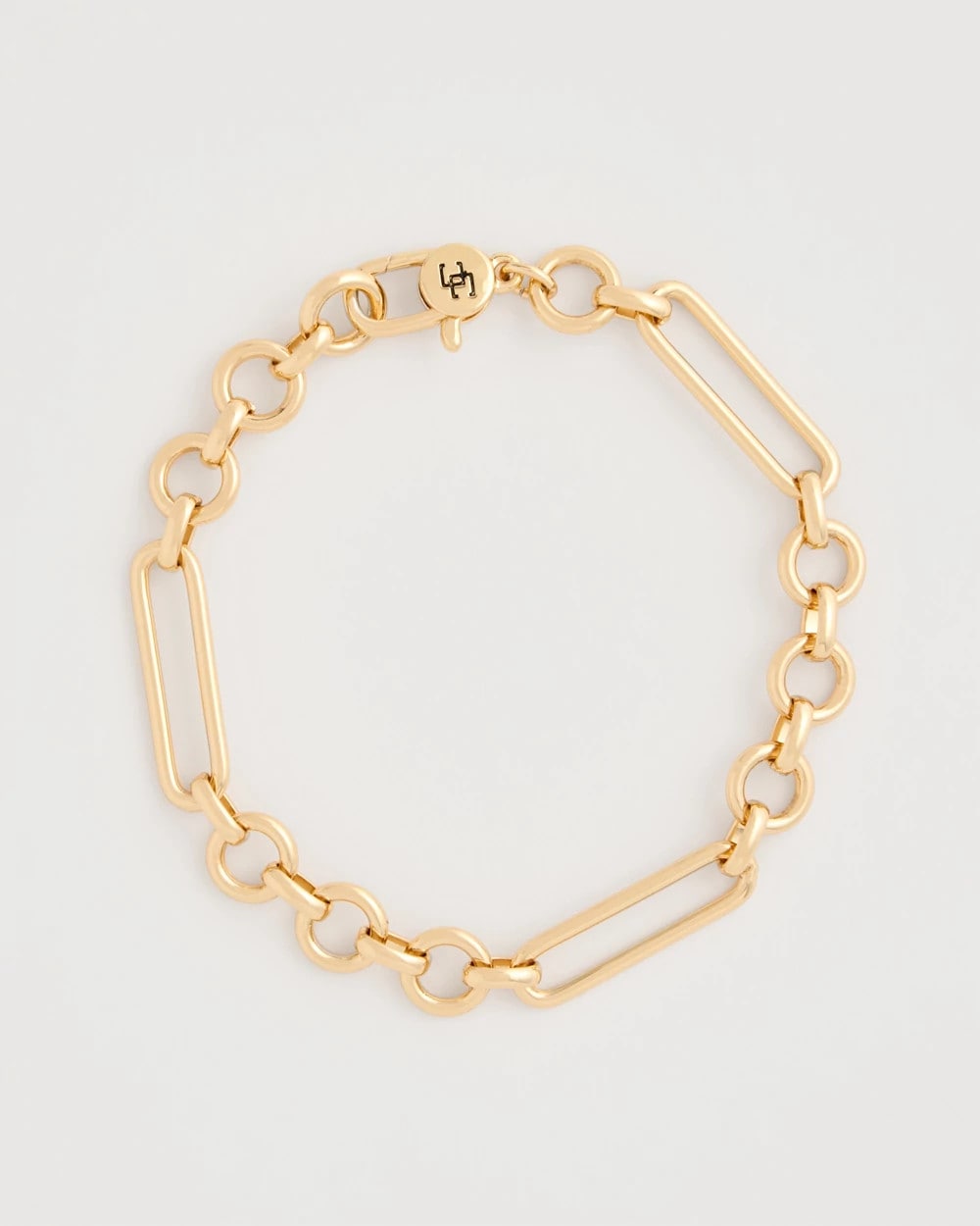 Gold Shiny Goldtone Novelty Charm Bracelet