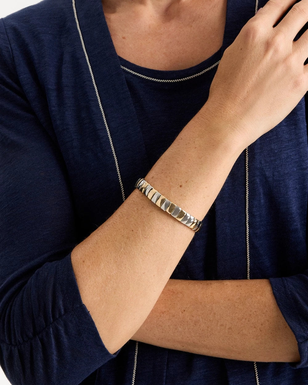 Mixed Metals Mixed Metal Watch Band