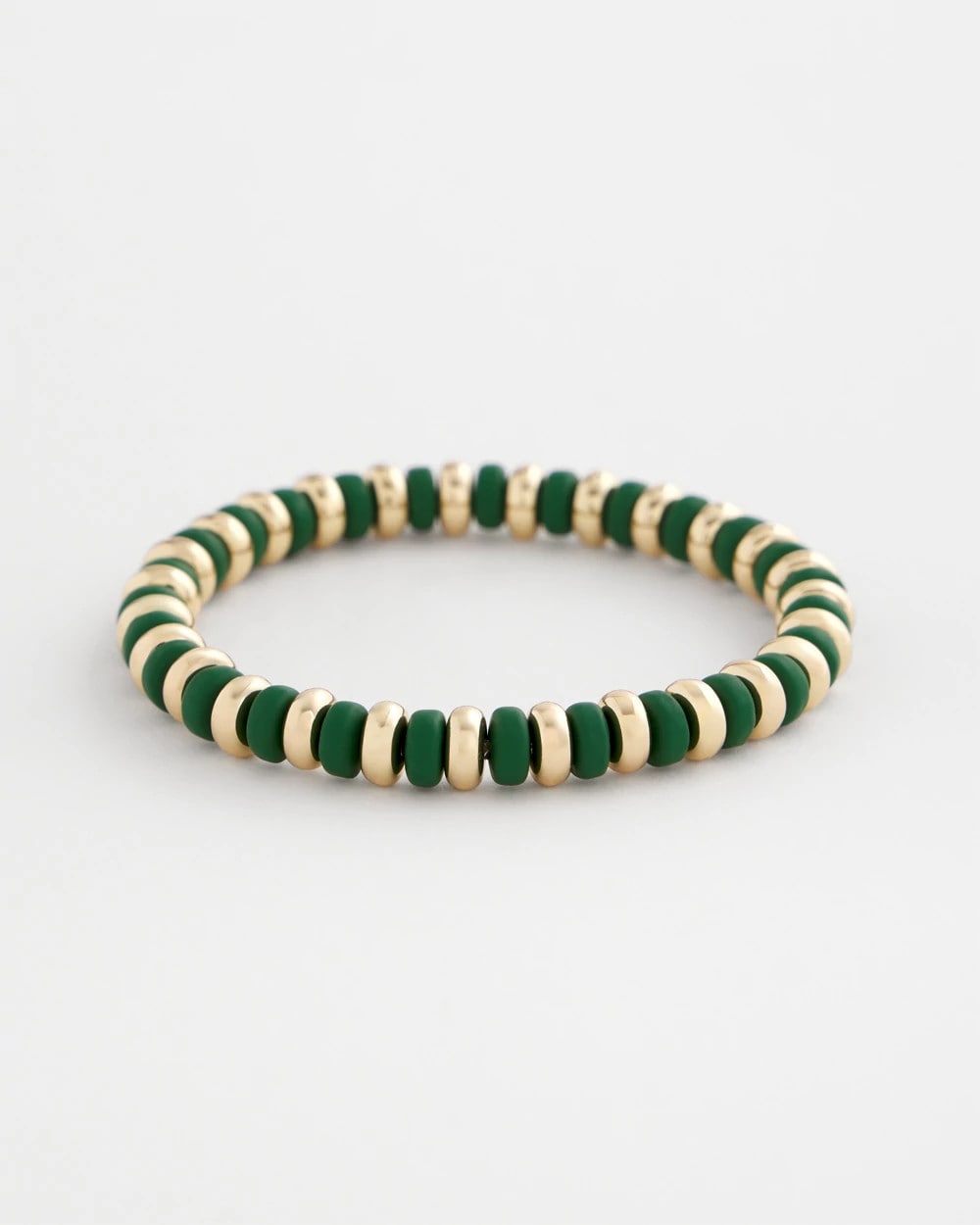 Green Green Gold Slice Stretch Bracelet
