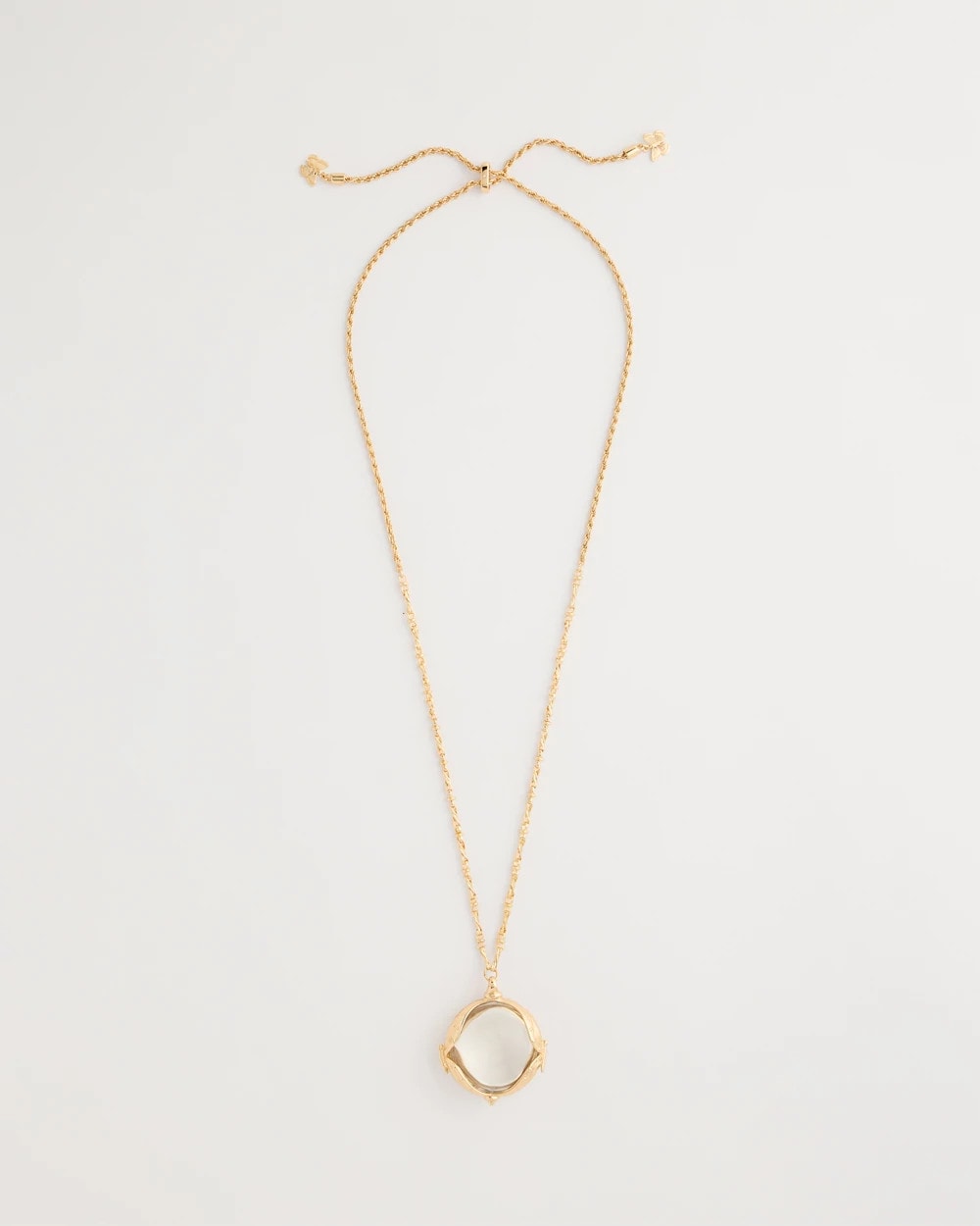 Gold Butterfly Wing Monocle Necklace