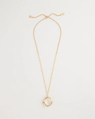 Gold Butterfly Wing Monocle Necklace