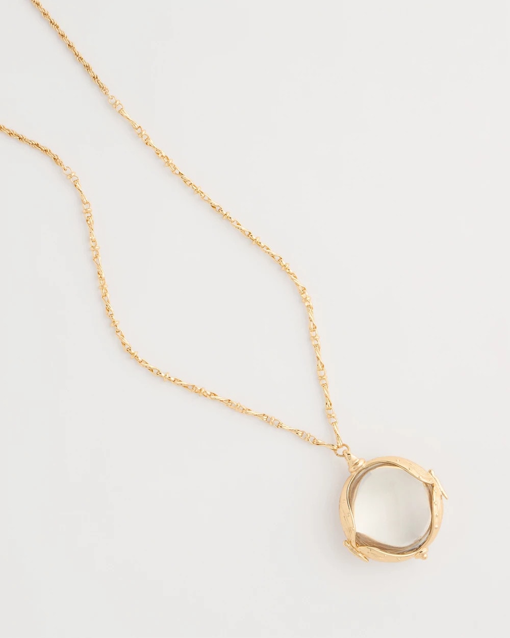 Gold Butterfly Wing Monocle Necklace