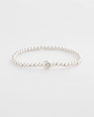 Silver Mini Bead Stretch Hero Bracelet